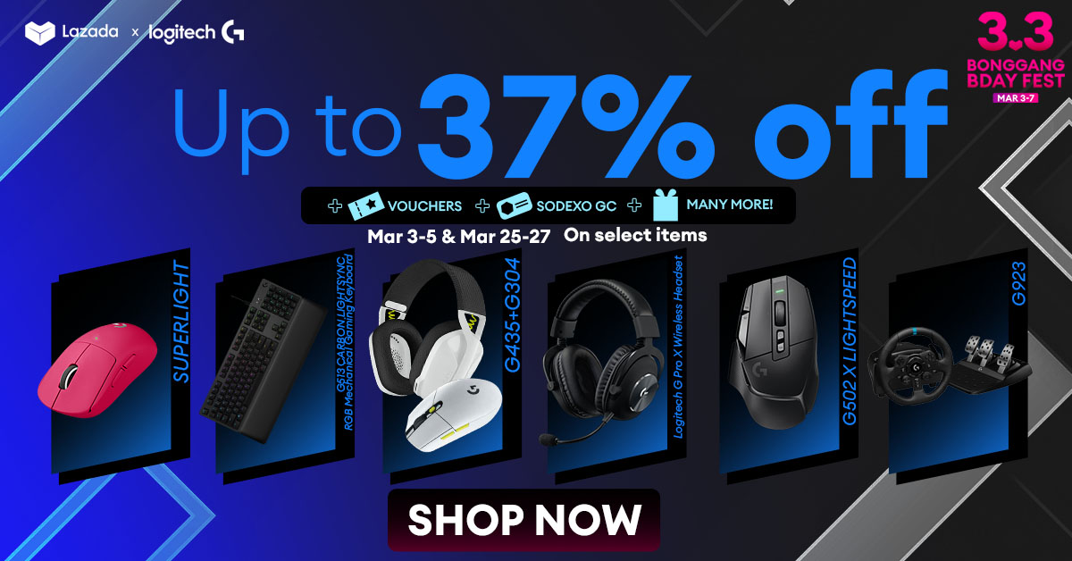 Get Amazing Deals on Lazada’s birthday with Logitech’s 3.3 Gadget Sale