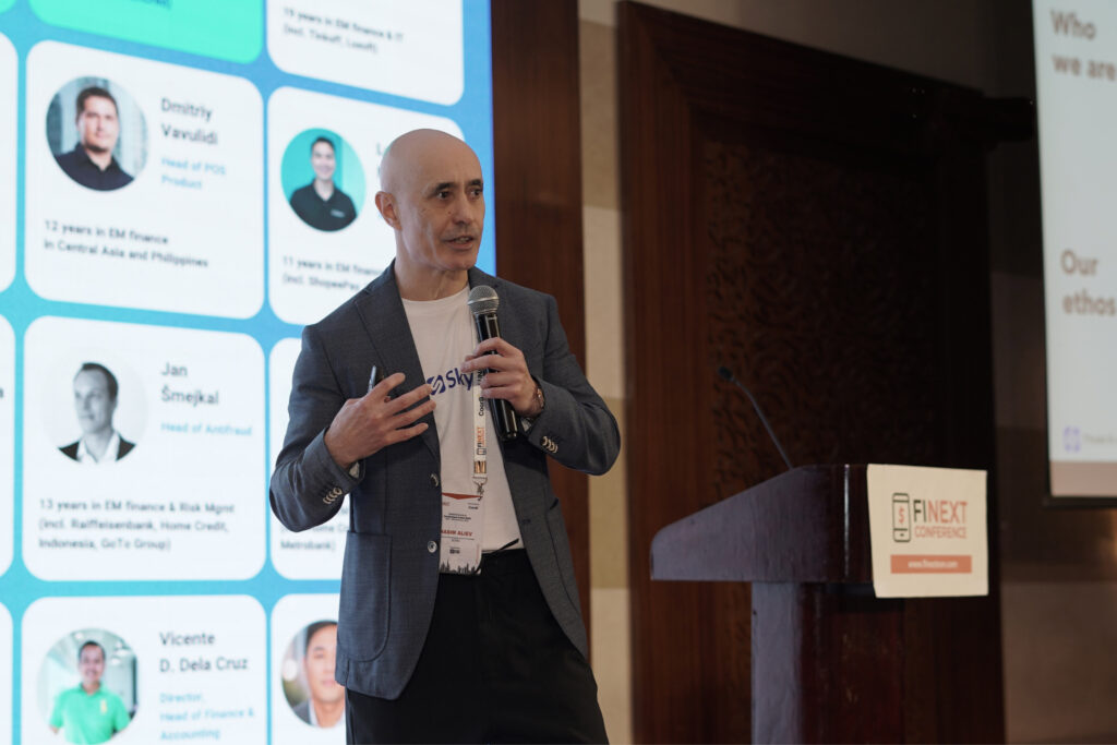 Nasim Aliev, co-founder and co-CEO of Skyro, a fast-growing fintech provider in the Philippines, during the FiNext Conference in Dubai last February 28, 2024.