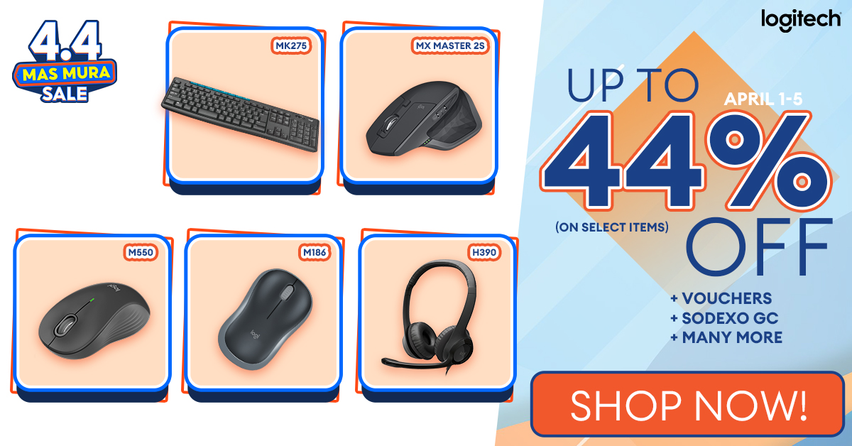 Score Big Discounts on Logitech’s 4.4 “Mas Mura Sale” on Shopee
